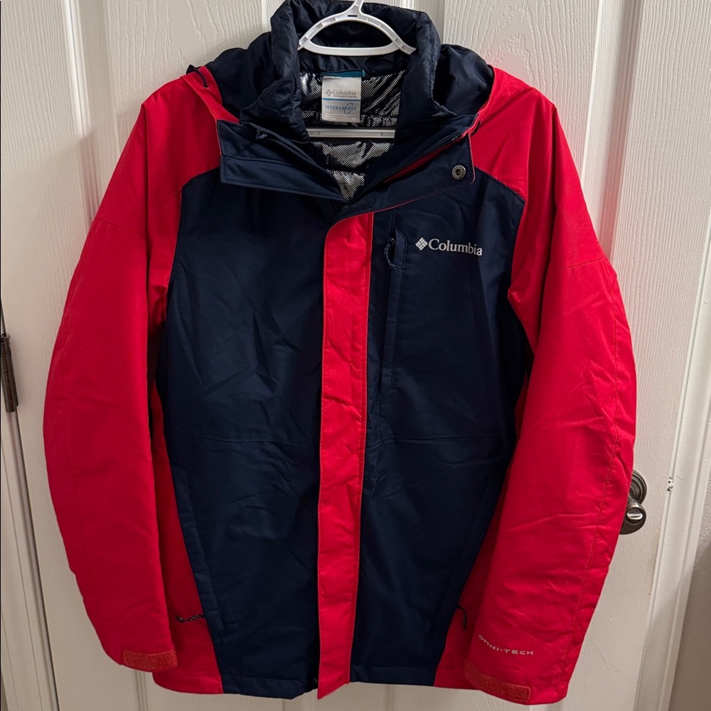 ❄️Columbia Red and Navy Outdoor Jacket